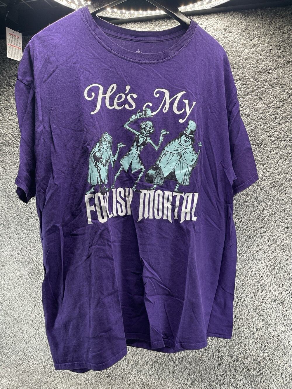 Disney Shes My Foolish Mortal Haunted Mansion Purple Tshirt Size XLarge Disneyla